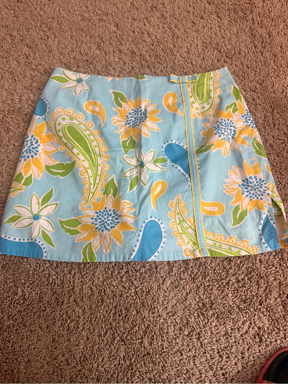 Floral Mini Skort in Blue & Green Size 6